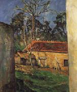 Paul Cezanne Farm Courtyard in Auvers oil painting reproduction